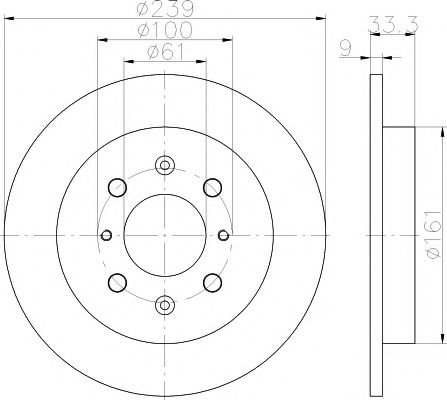Тормозной диск BEHR/HELLA 8DD 355 117-871