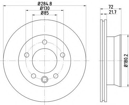 Тормозной диск BEHR/HELLA 8DD 355 118-051