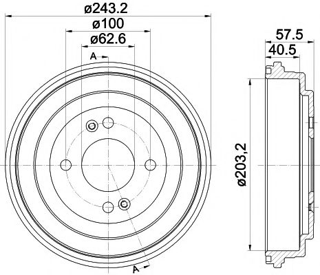 Тормозной барабан BEHR/HELLA 8DT 355 301-881