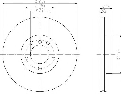 Тормозной диск BEHR/HELLA 8DD 355 104-111