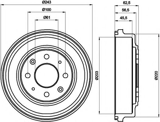 Тормозной барабан BEHR/HELLA 8DT 355 300-231