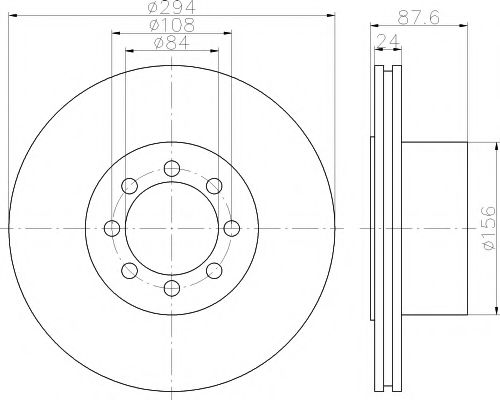 Тормозной диск BEHR/HELLA 8DD 355 117-481