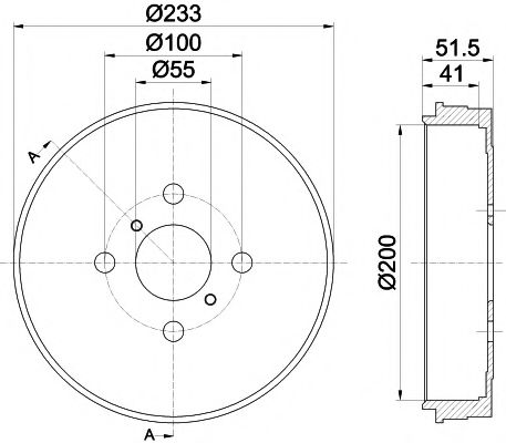 Тормозной барабан BEHR/HELLA 8DT 355 301-751