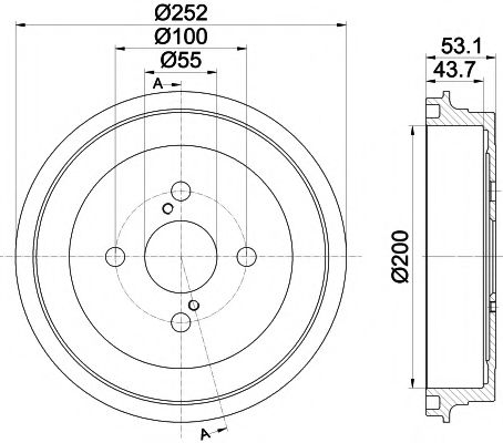Тормозной барабан BEHR/HELLA 8DT 355 301-901