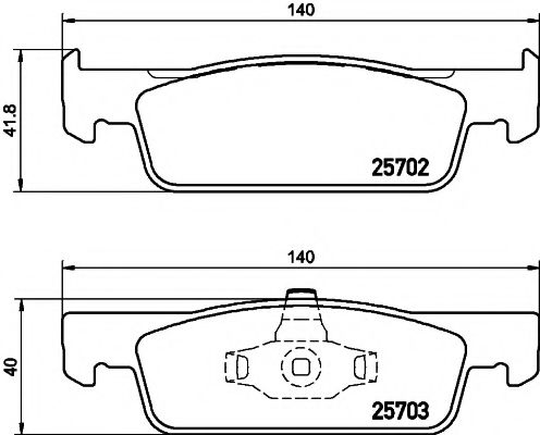 Тормозные колодки BEHR/HELLA 8DB 355 020-801