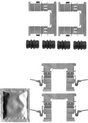 Скобы тормозных колодок BEHR/HELLA 8DZ 355 205-211