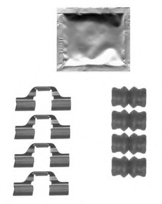 Скобы тормозных колодок BEHR/HELLA 8DZ 355 205-361