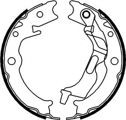 Тормозные колодки барабанные BEHR/HELLA 8DA 355 051-011