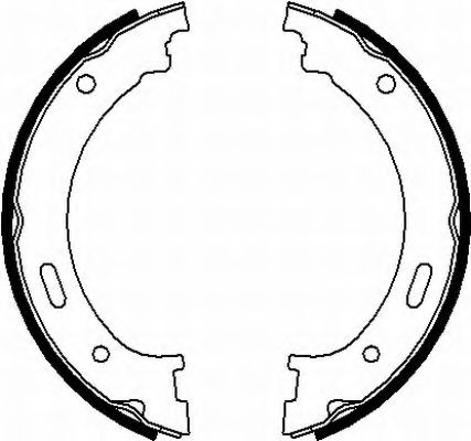 Тормозные колодки барабанные BEHR/HELLA 8DA 355 050-901
