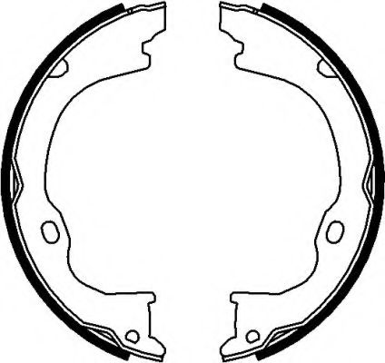 Тормозные колодки барабанные BEHR/HELLA 8DA 355 050-911
