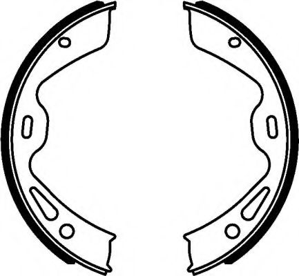 Тормозные колодки барабанные BEHR/HELLA 8DA 355 050-961