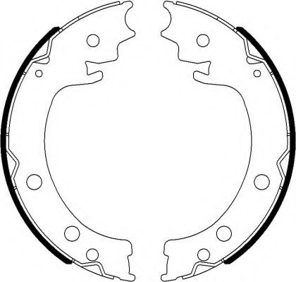 Тормозные колодки барабанные BEHR/HELLA 8DA 355 050-971