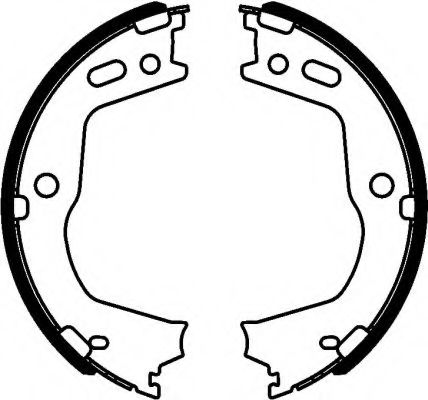 Тормозные колодки барабанные BEHR/HELLA 8DA 355 050-981