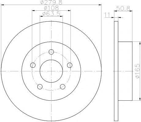 Тормозной диск BEHR/HELLA 8DD 355 118-211