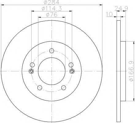 Тормозной диск BEHR/HELLA 8DD 355 118-231