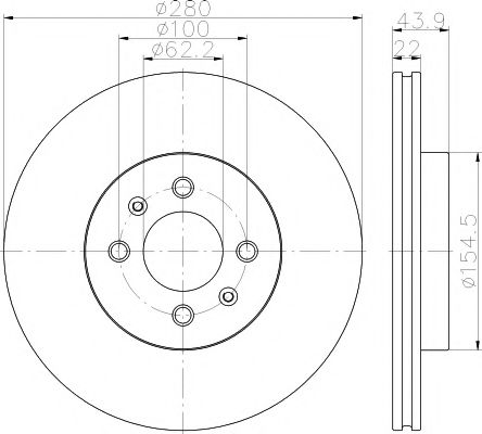 Тормозной диск BEHR/HELLA 8DD 355 118-251