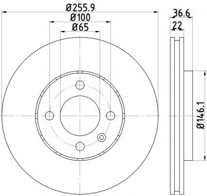Тормозной диск BEHR/HELLA 8DD 355 118-261
