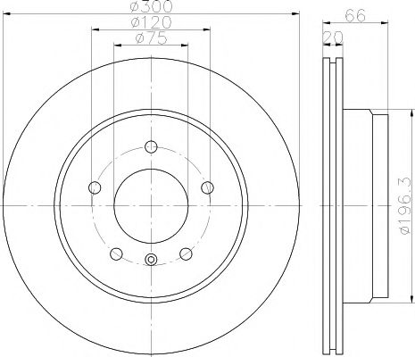 Тормозной диск BEHR/HELLA 8DD 355 118-271