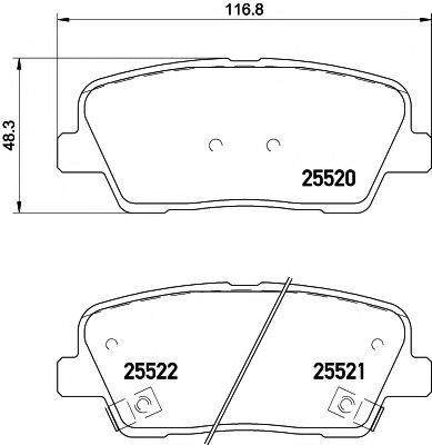 Тормозные колодки BEHR/HELLA 8DB 355 020-101