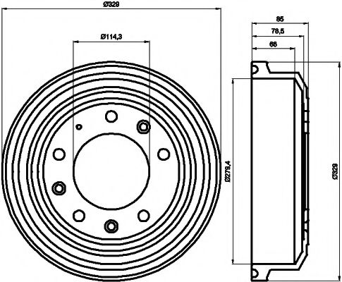 Тормозной барабан BEHR/HELLA 8DT 355 302-371
