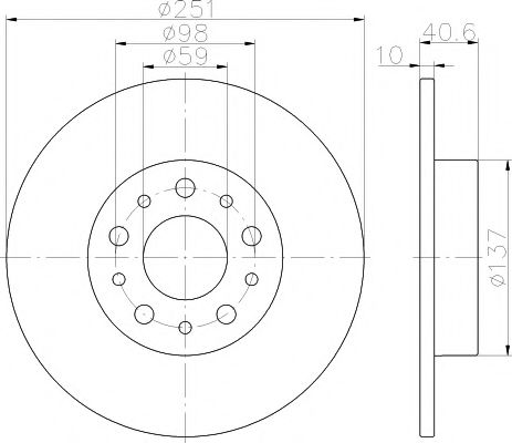Тормозной диск BEHR/HELLA 8DD 355 118-071