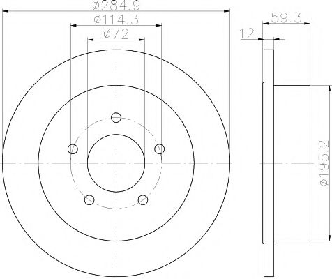 Тормозной диск BEHR/HELLA 8DD 355 118-341
