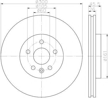 Тормозной диск BEHR/HELLA 8DD 355 118-391