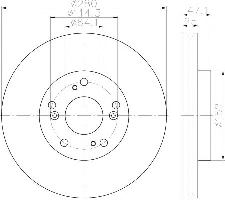 Тормозной диск BEHR/HELLA 8DD 355 118-191