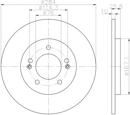 Тормозной диск BEHR/HELLA 8DD 355 118-361
