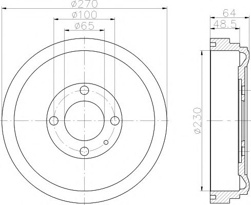 Тормозной барабан BEHR/HELLA 8DT 355 301-691