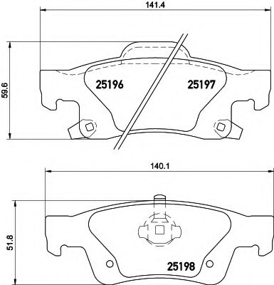 Тормозные колодки BEHR/HELLA 8DB 355 020-351
