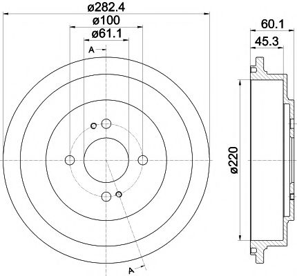 Тормозной барабан BEHR/HELLA 8DT 355 302-391