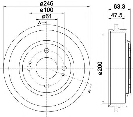Тормозной барабан BEHR/HELLA 8DT 355 302-401