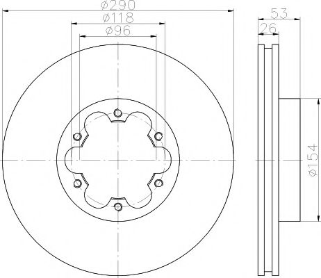 Тормозной диск BEHR/HELLA 8DD 355 118-481