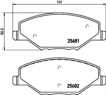 Тормозные колодки BEHR/HELLA 8DB 355 020-521