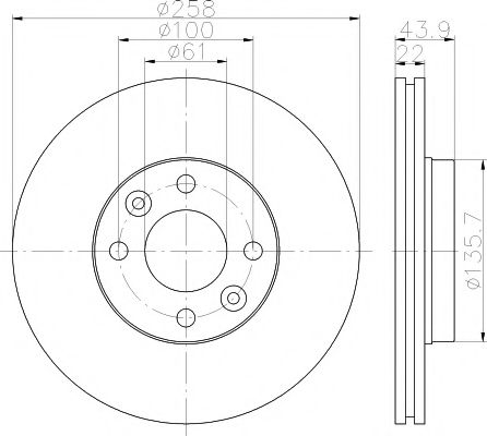Тормозной диск BEHR/HELLA 8DD 355 118-491