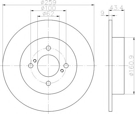 Тормозной диск BEHR/HELLA 8DD 355 118-511