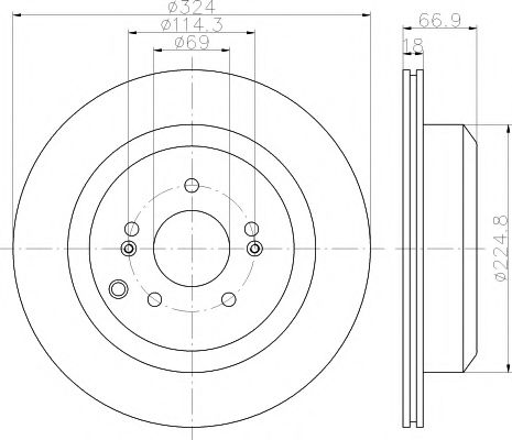 Тормозной диск BEHR/HELLA 8DD 355 118-531