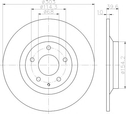 Тормозной диск BEHR/HELLA 8DD 355 118-541