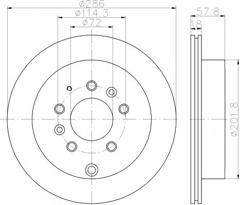 Тормозной диск BEHR/HELLA 8DD 355 118-551