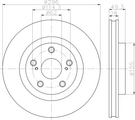 Тормозной диск BEHR/HELLA 8DD 355 118-561