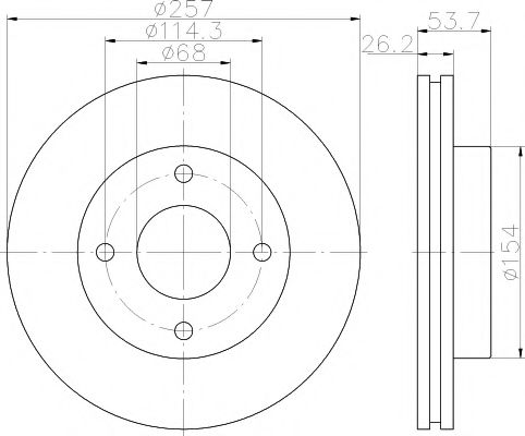 Тормозной диск BEHR/HELLA 8DD 355 118-571
