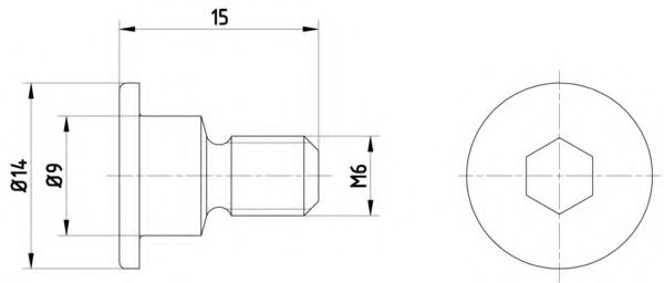 Болт, диск тормозного механизма BEHR/HELLA 8DZ 355 209-011