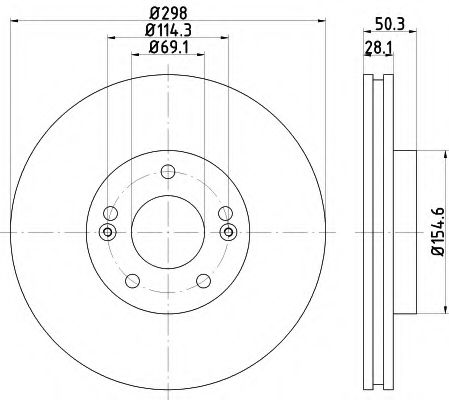 Тормозной диск BEHR/HELLA 8DD 355 119-251