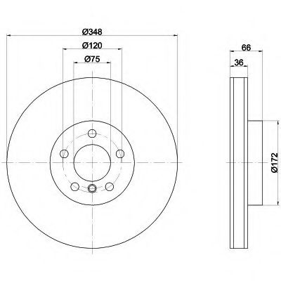 Тормозной диск BEHR/HELLA 8DD 355 119-261