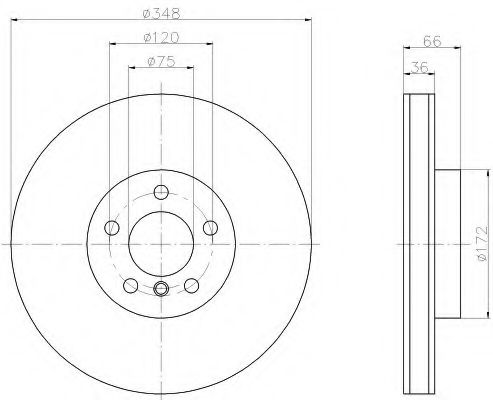 Тормозной диск BEHR/HELLA 8DD 355 119-271