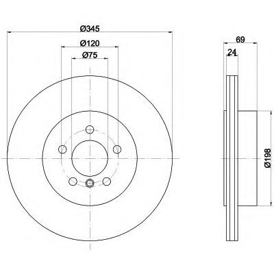 Тормозной диск BEHR/HELLA 8DD 355 119-281