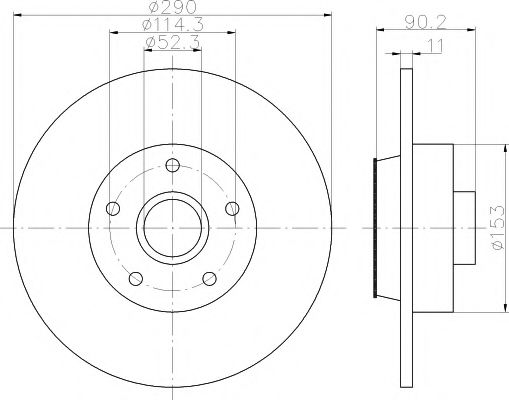 Тормозной диск BEHR/HELLA 8DD 355 119-301