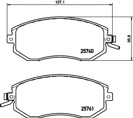 Тормозные колодки BEHR/HELLA 8DB 355 020-891