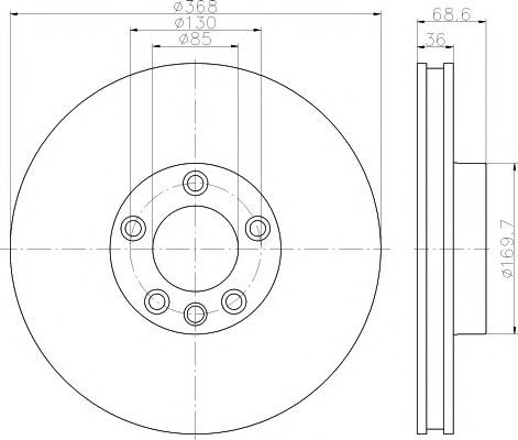 Тормозной диск BEHR/HELLA 8DD 355 119-521
